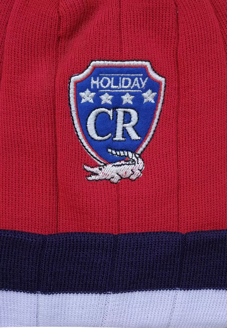 Crocodile Kids BEAN Holiday Red Topi Kupluk Anak 10-16 tahun - katun