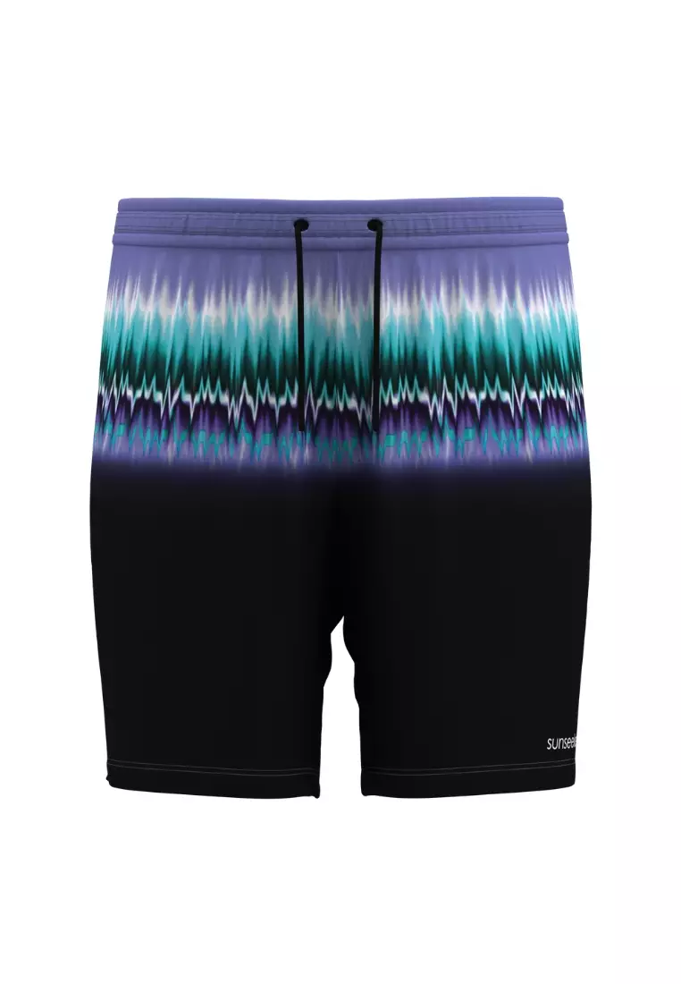 Heartbeat Black Drawstring 16" Boardshorts