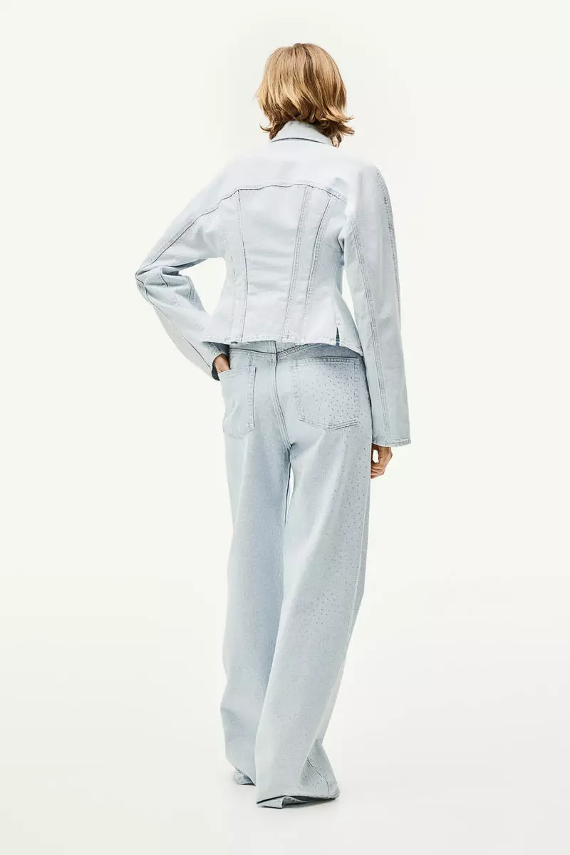 Rhinestone-embellished jeans