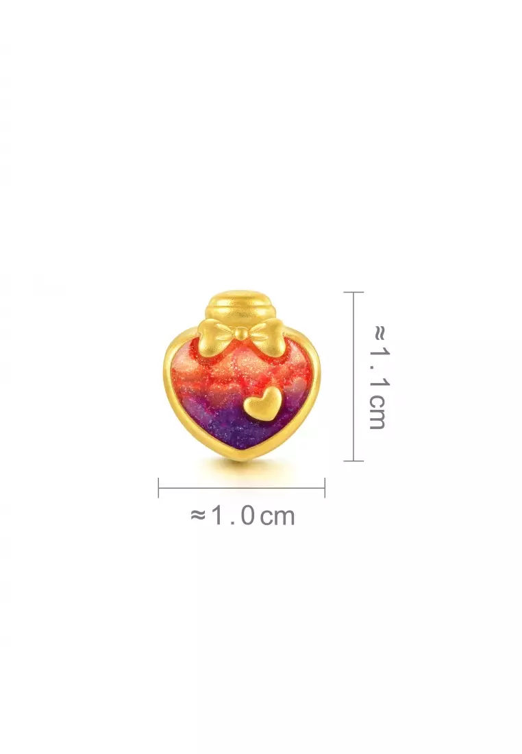 999 24K Solid Gold Wishes Pot Mini Charm 93533C (Bracelet not included)
