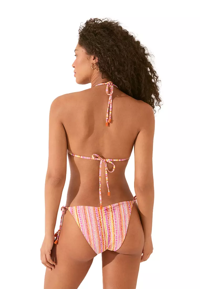 Brazilian Bikini Briefs With Patchwork Print