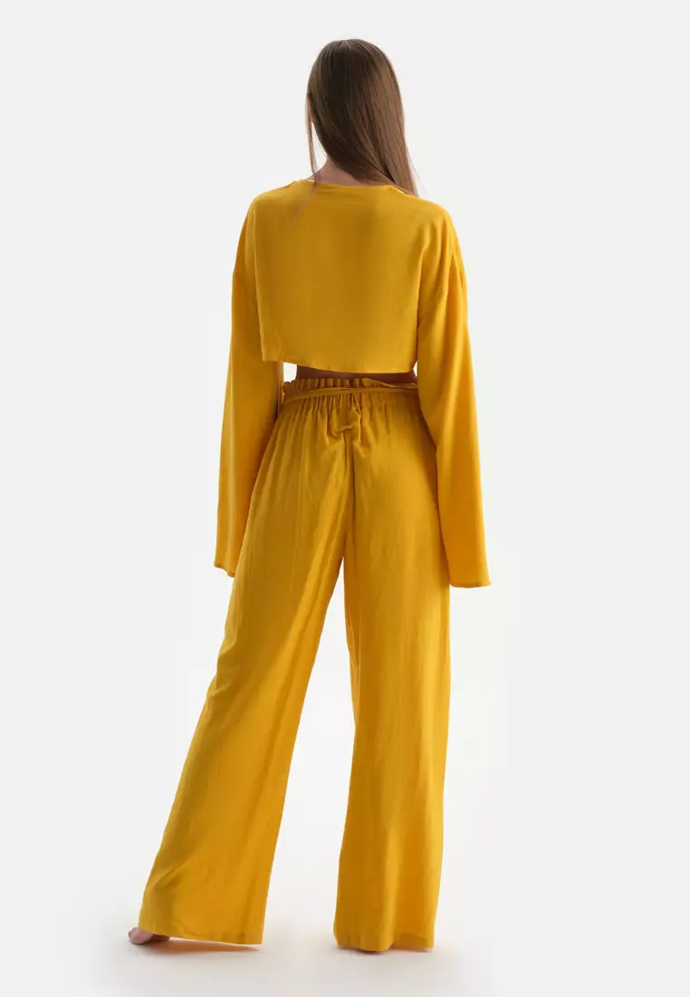 Yellow Shirt, Long Sleeve Beachwear for Women