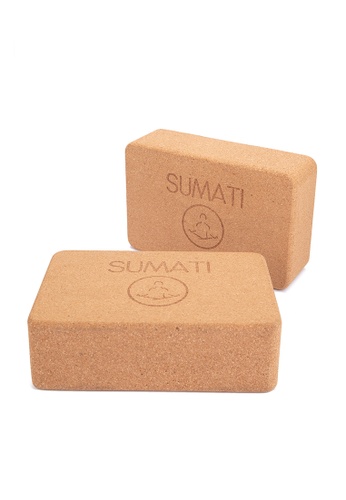 SUMATI brown Yoga Cork Block (2-pack) AF4F5SE1791CA7GS_1