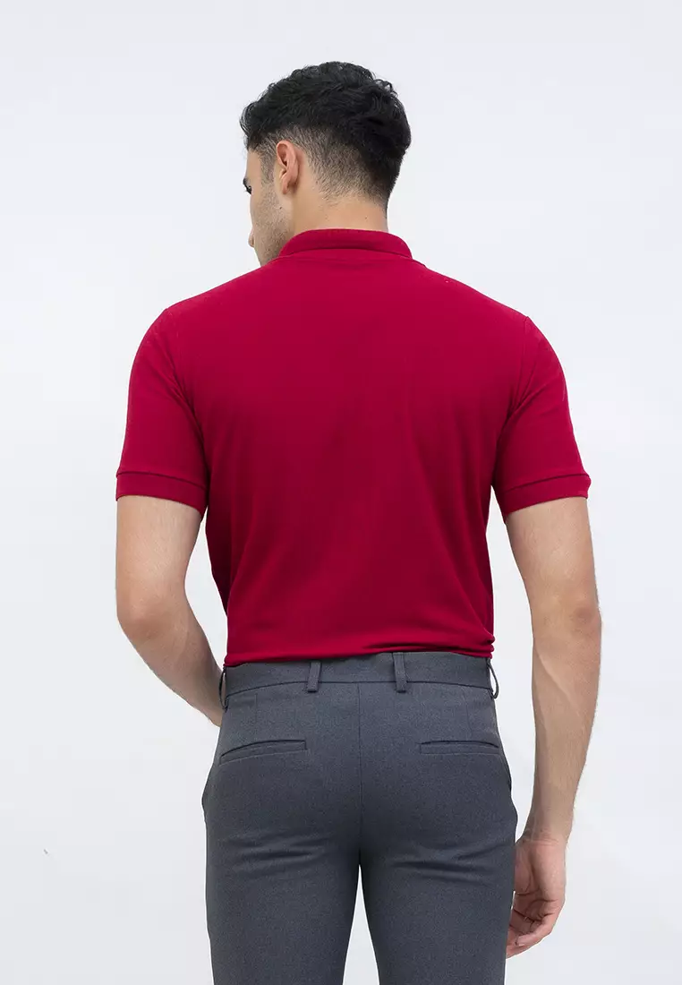 polo shirt baju kaos kerah polo slim houseofcuff marun