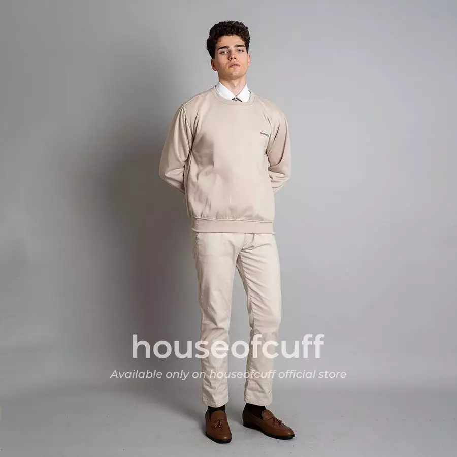 Houseofcuff sweater crewneck basic outer beige