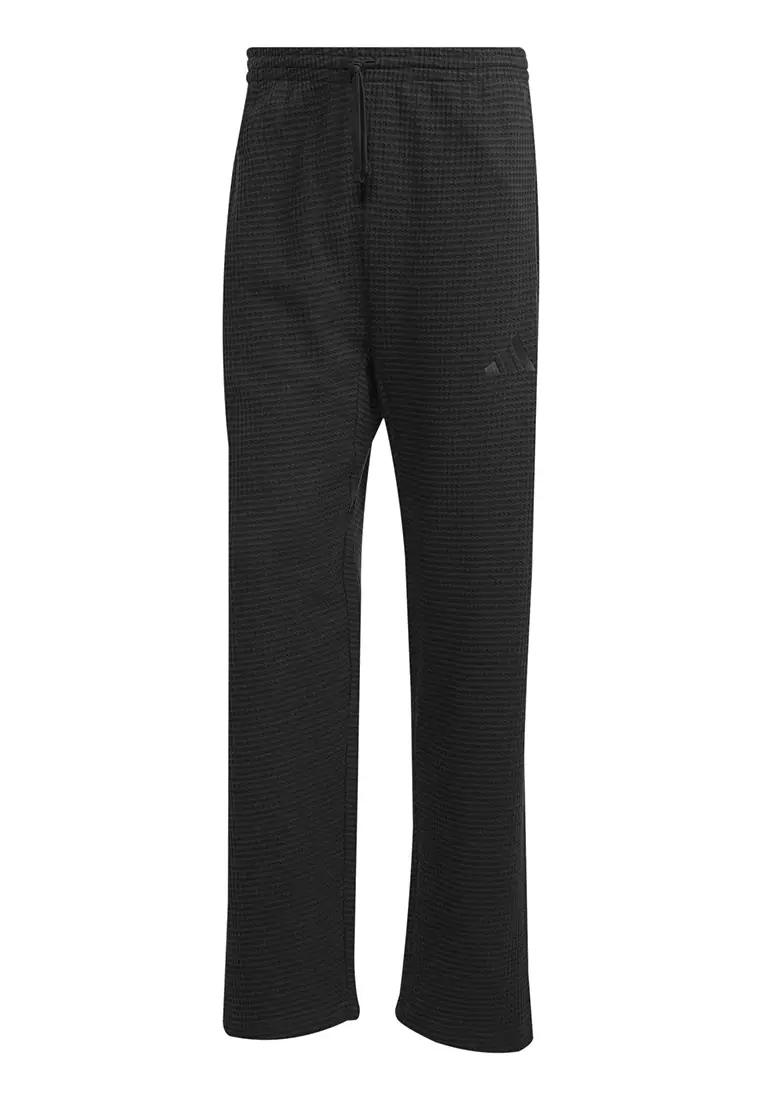 ALL SZN Waffle Knit Open Hem Jogger Pants