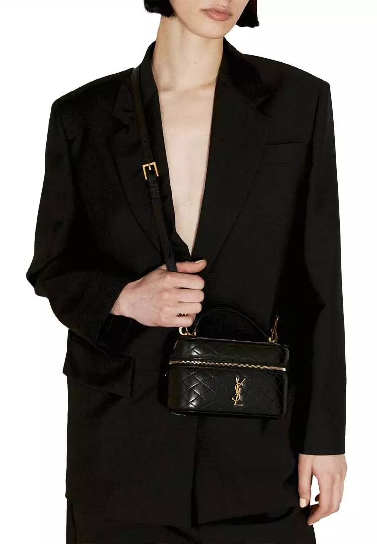 YSL Gaby Vanity Bag In Lambskin Black 7667311EL07