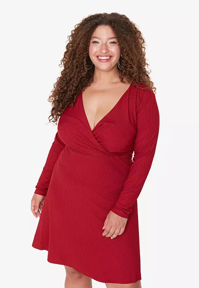 Red party store dress plus size