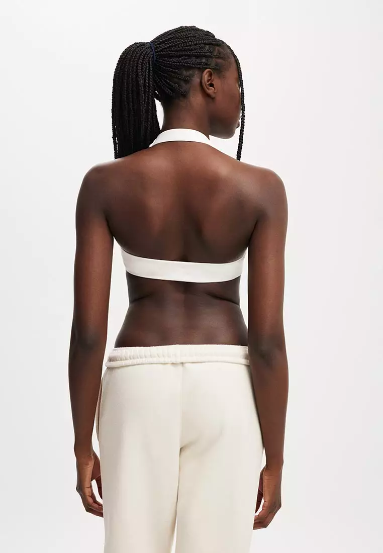 Ultra Soft Scrunch Halter Crop Bra
