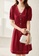 ONX.HK red V-Neck Button-Embellished Waist Puff Short-Sleeve Dress CB83CAAEF62F63GS_6