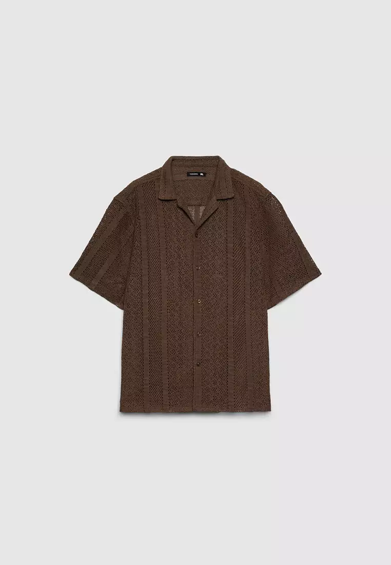 Men's Crochet Bowling Shirt