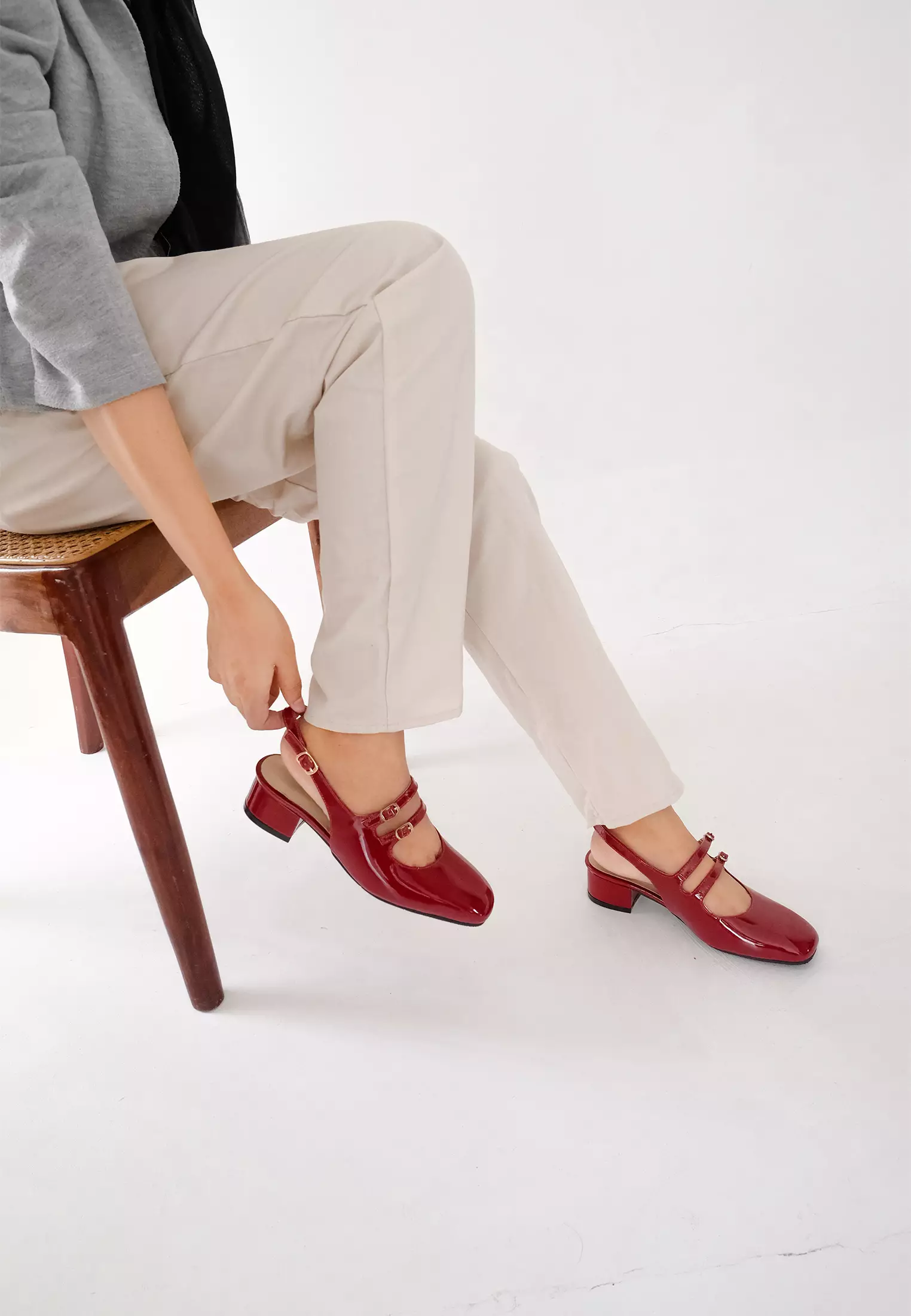 Alice Mary Jane Women Heels Slingback Shoes