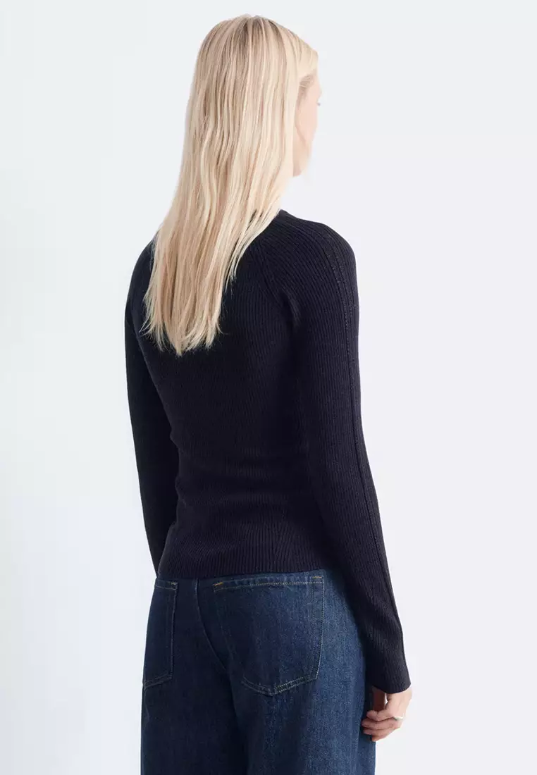 Half-Placket Wool Top