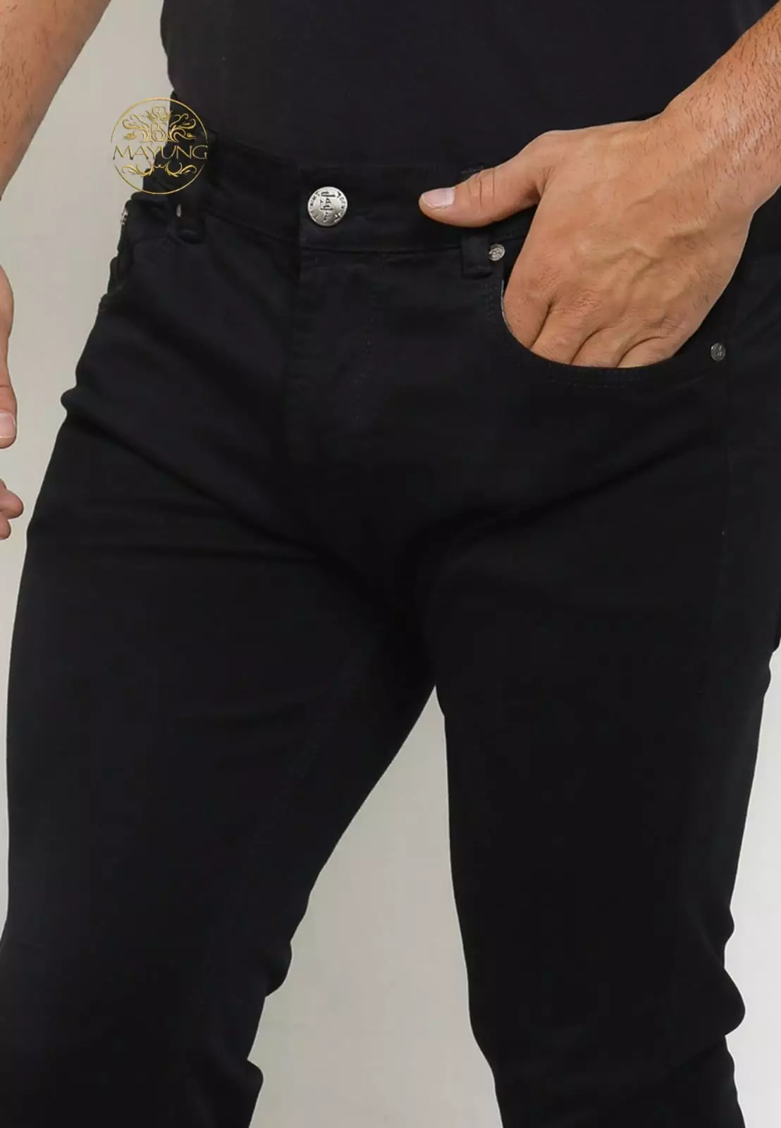 Celana Jeans Panjang Pria Denim Soft Slim fit Black Joe