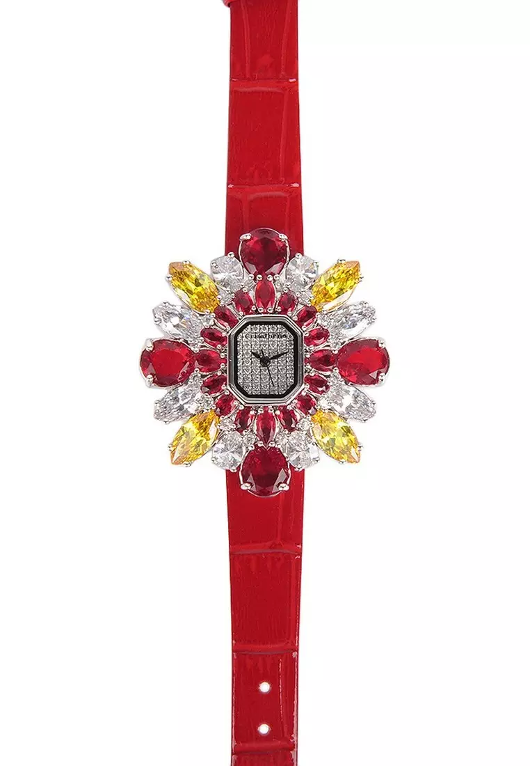 Snow Fashion Watch in Red for Women