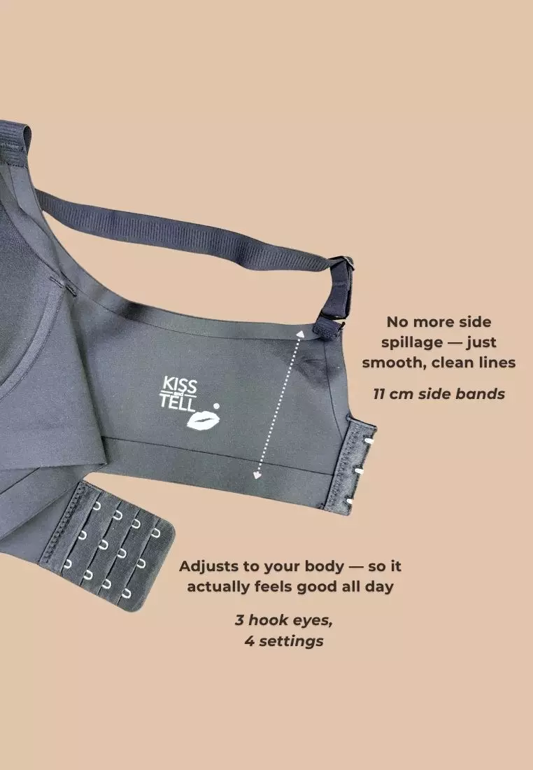 Milano Wireless Push Up Bra in Black