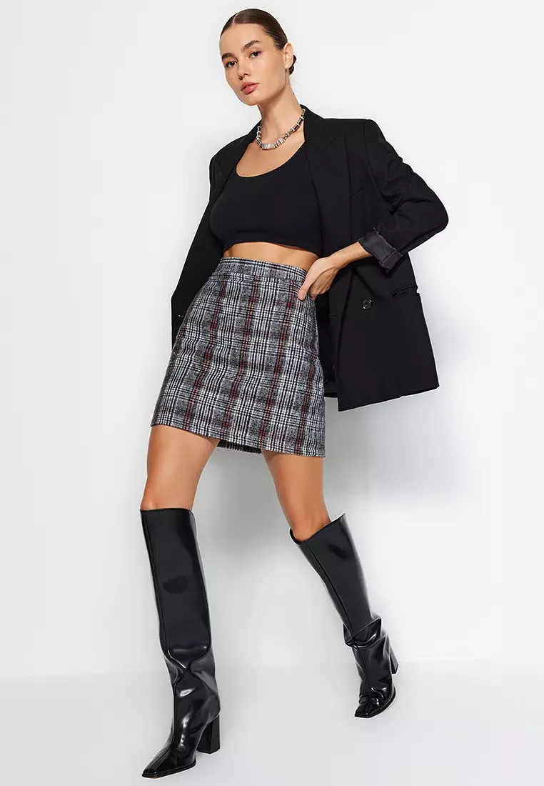 Plaid mini skirt outlet 5t