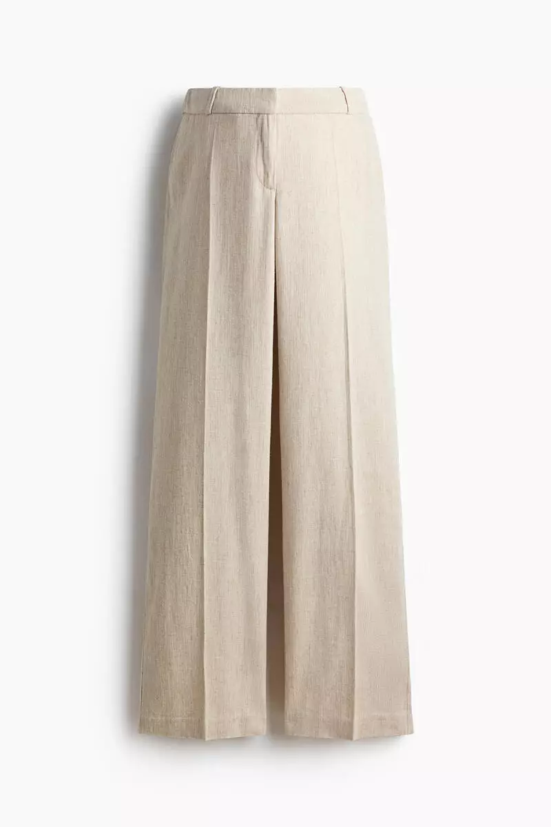MAMA Linen-blend tailored trousers