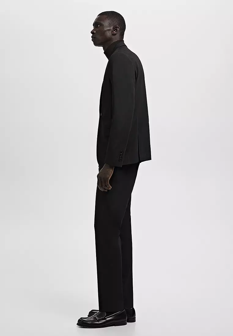 Stretch Fabric Super Slim-Fit Suit Trousers