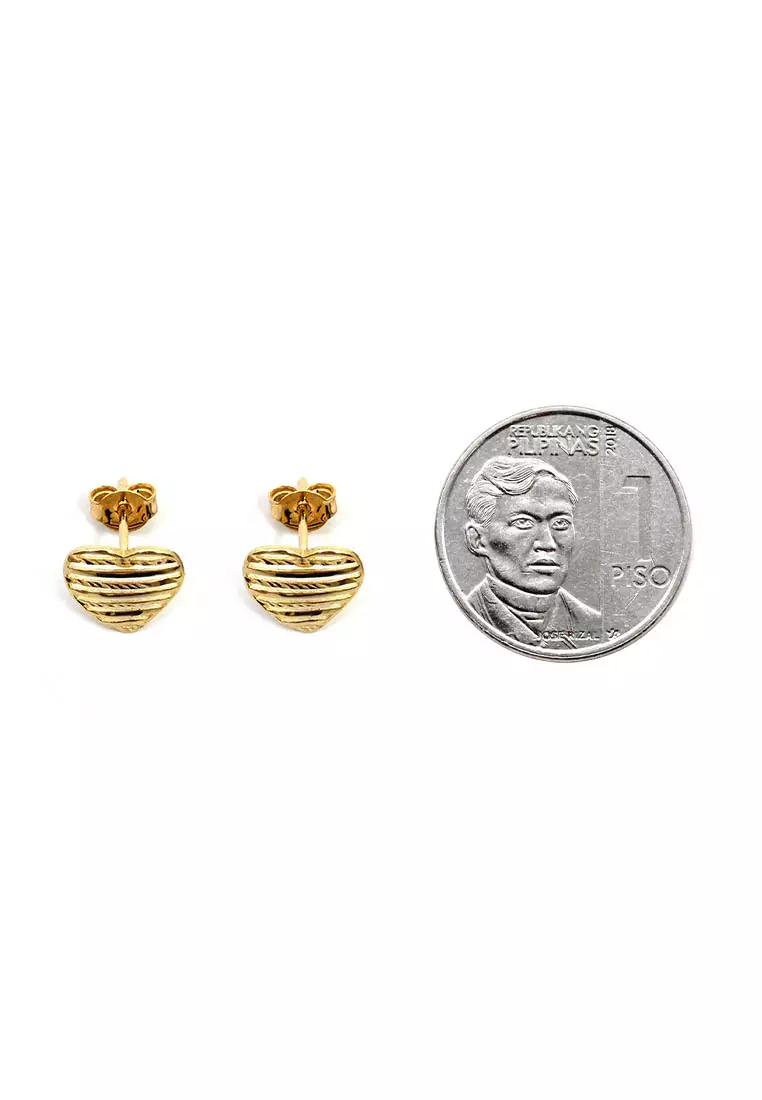18K Italian Made Yellow Gold Earrings