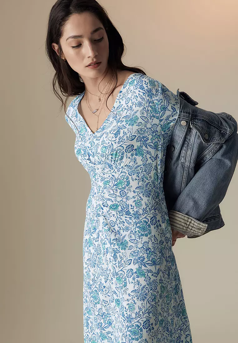 Printed Midaxi Tea Dress