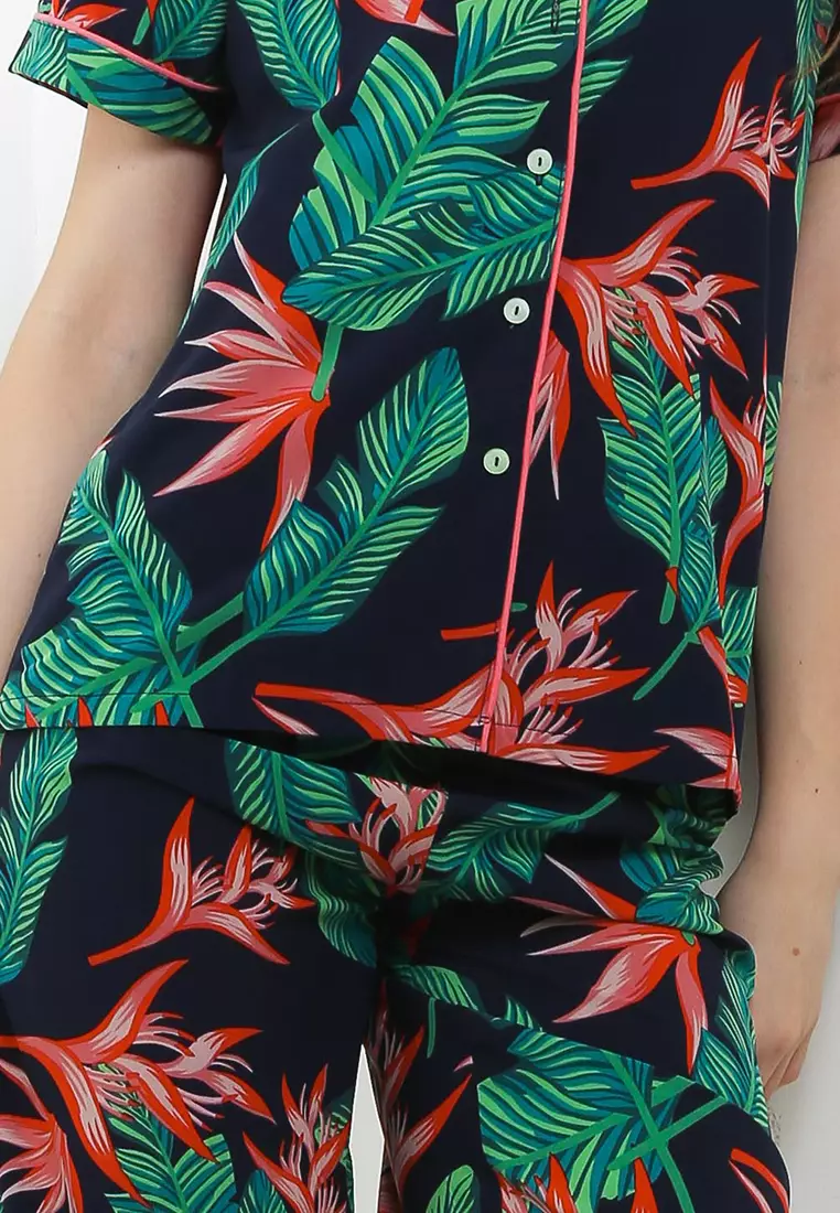 Pyjama Pijama Baju Tidur Satin Silk Short Sleeve Short Pants Sleepwear