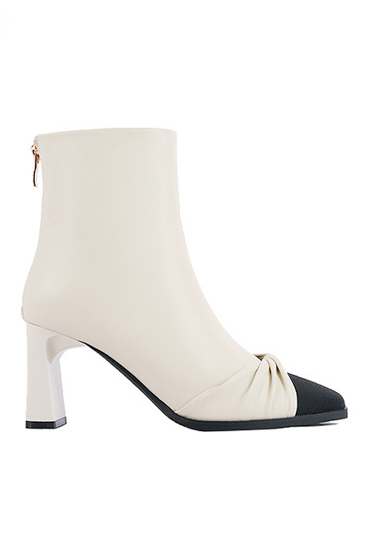 VANSA Fashion Twist Colorblock Ankle Boots VSW-B8157