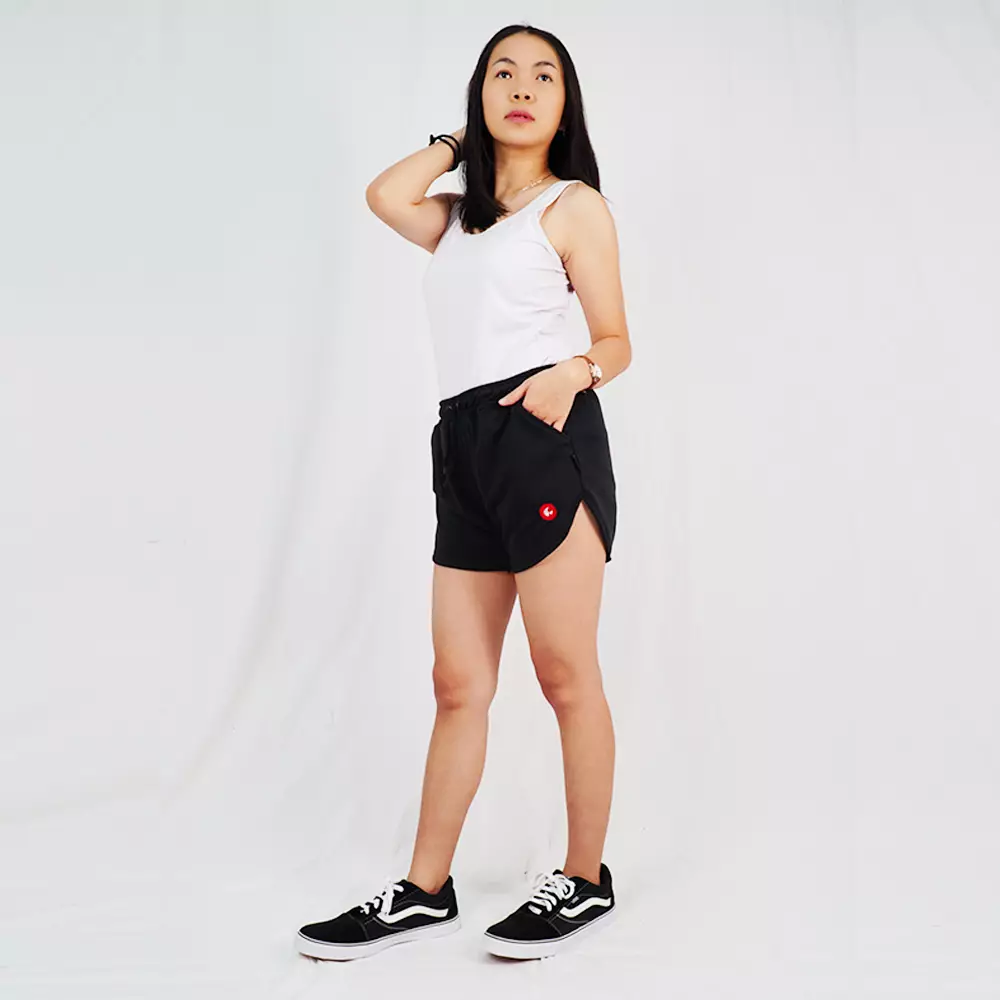 OKECHUKU Mini Celana Pendek Wanita Celana Olahraga Short Pants Wanita - HITAM