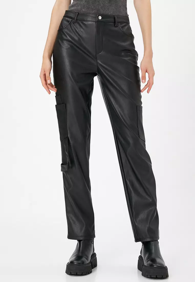 Faux Leather Trousers