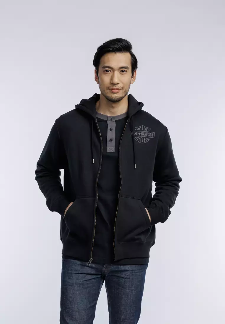 Harley davidson cheap jacket with hoodie