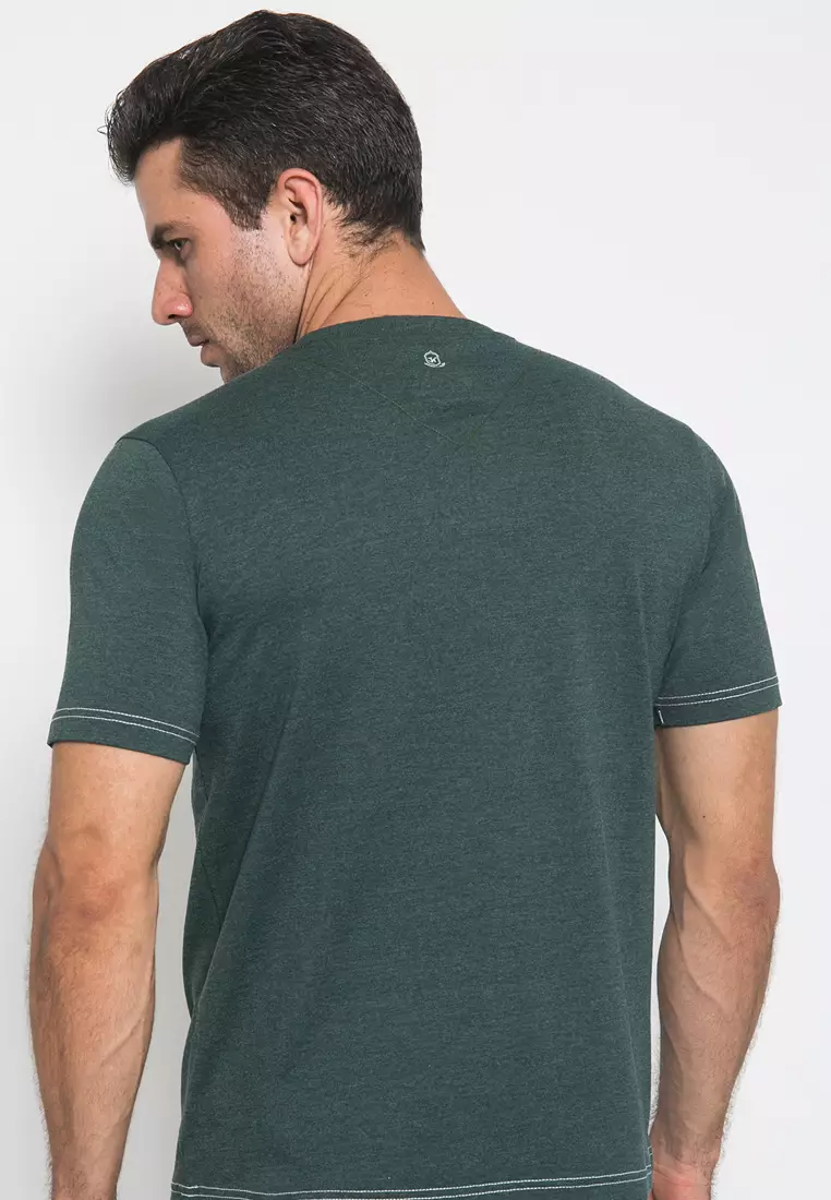 Johnwin - Slim Fit - Kaos Casual Active - Calm Wild Nature - Hijau