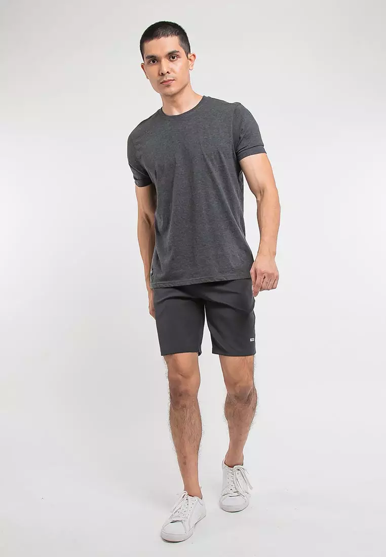 Forest Stretchable Casual Short Pants Men - Seluar Pendek Lelaki - 65724 - 03DkGrey