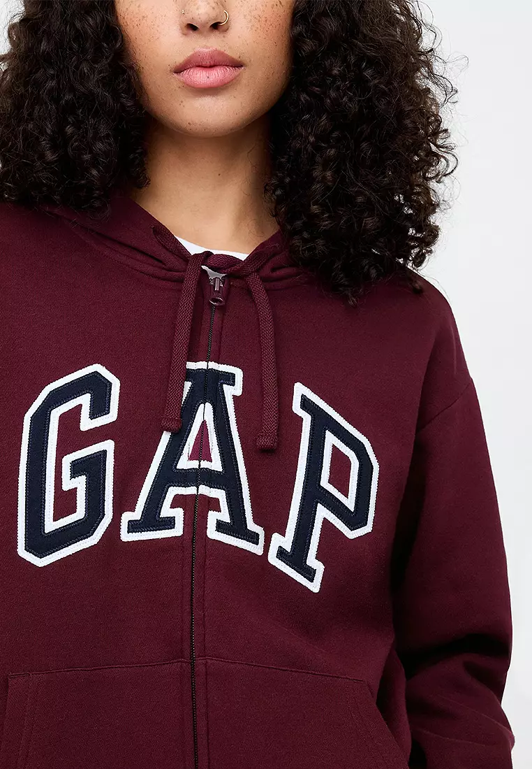 Relaxed Logo Zip Hoodie