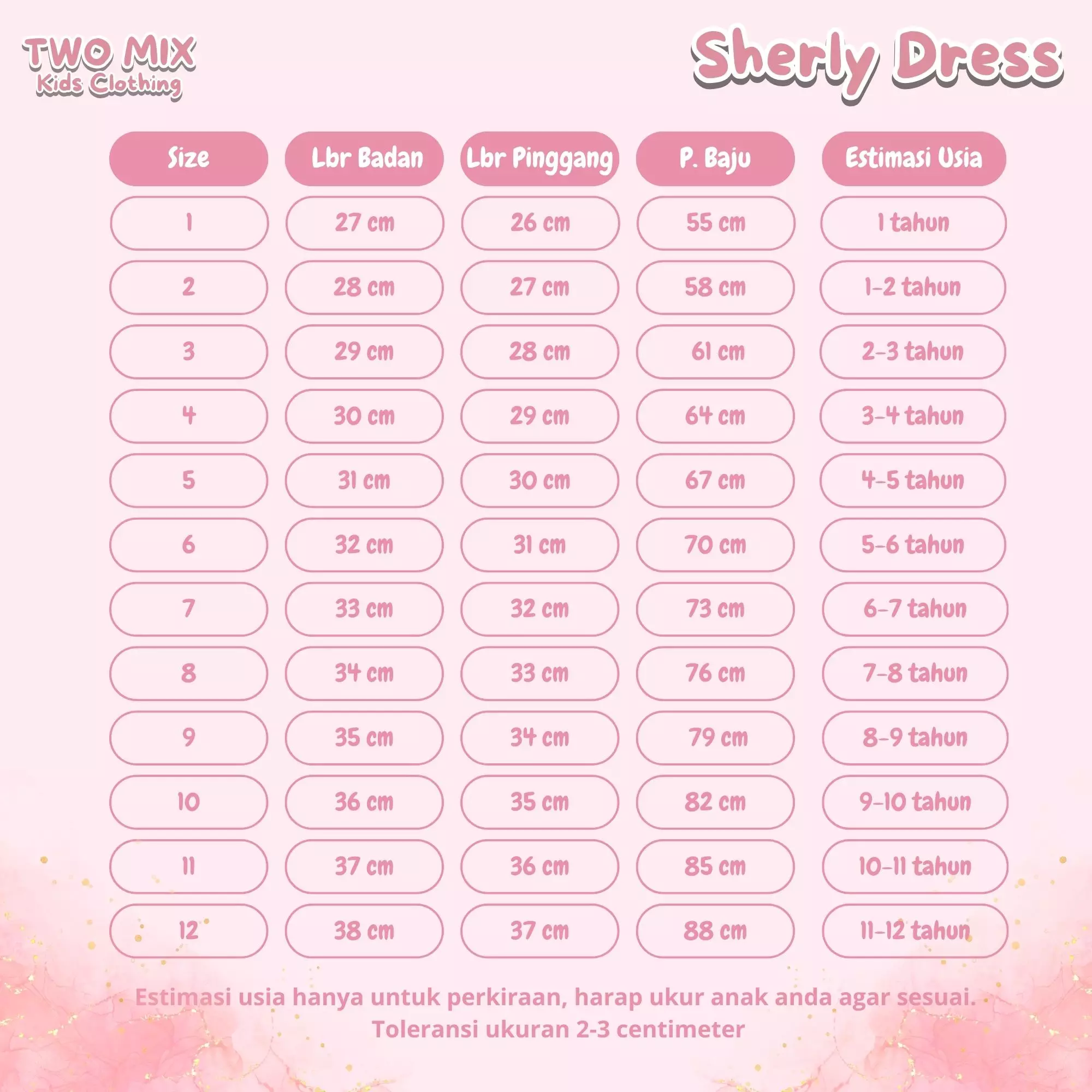 Two Mix - Sherly Dress Anak Cewek Fashion Lucu 1-12 Tahun 4434 Sage
