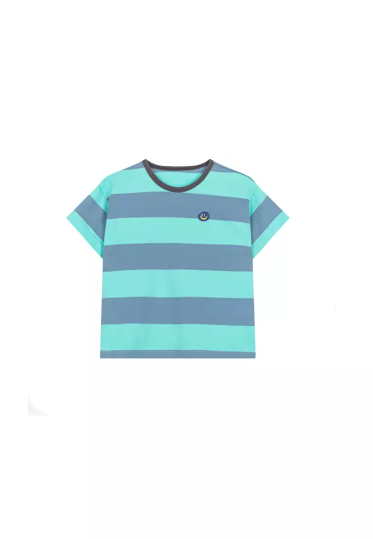 Kids Striped T-Shirt With Graphic Print