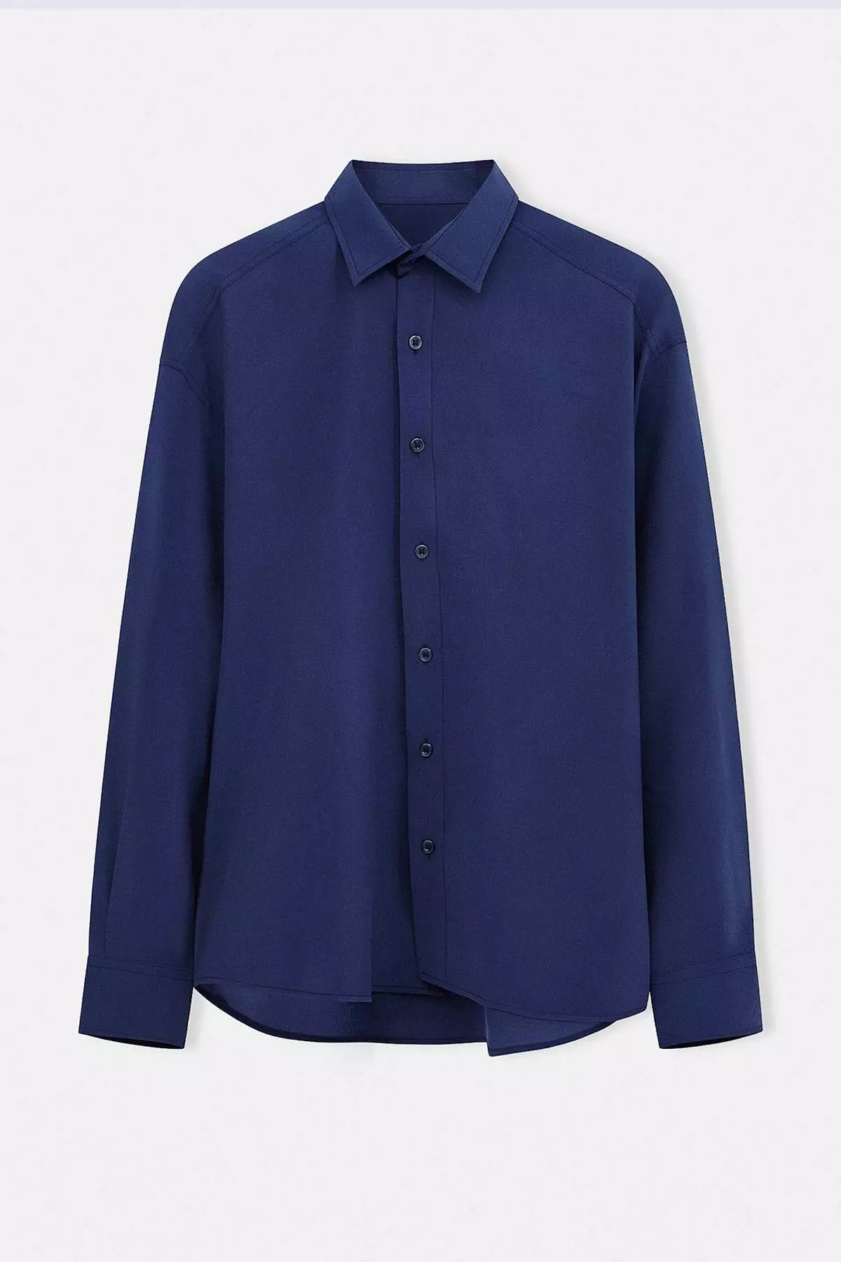 Navy Blue Modal Regular Fit Summer Woven Men'S Shirt Tmnss26Go00040