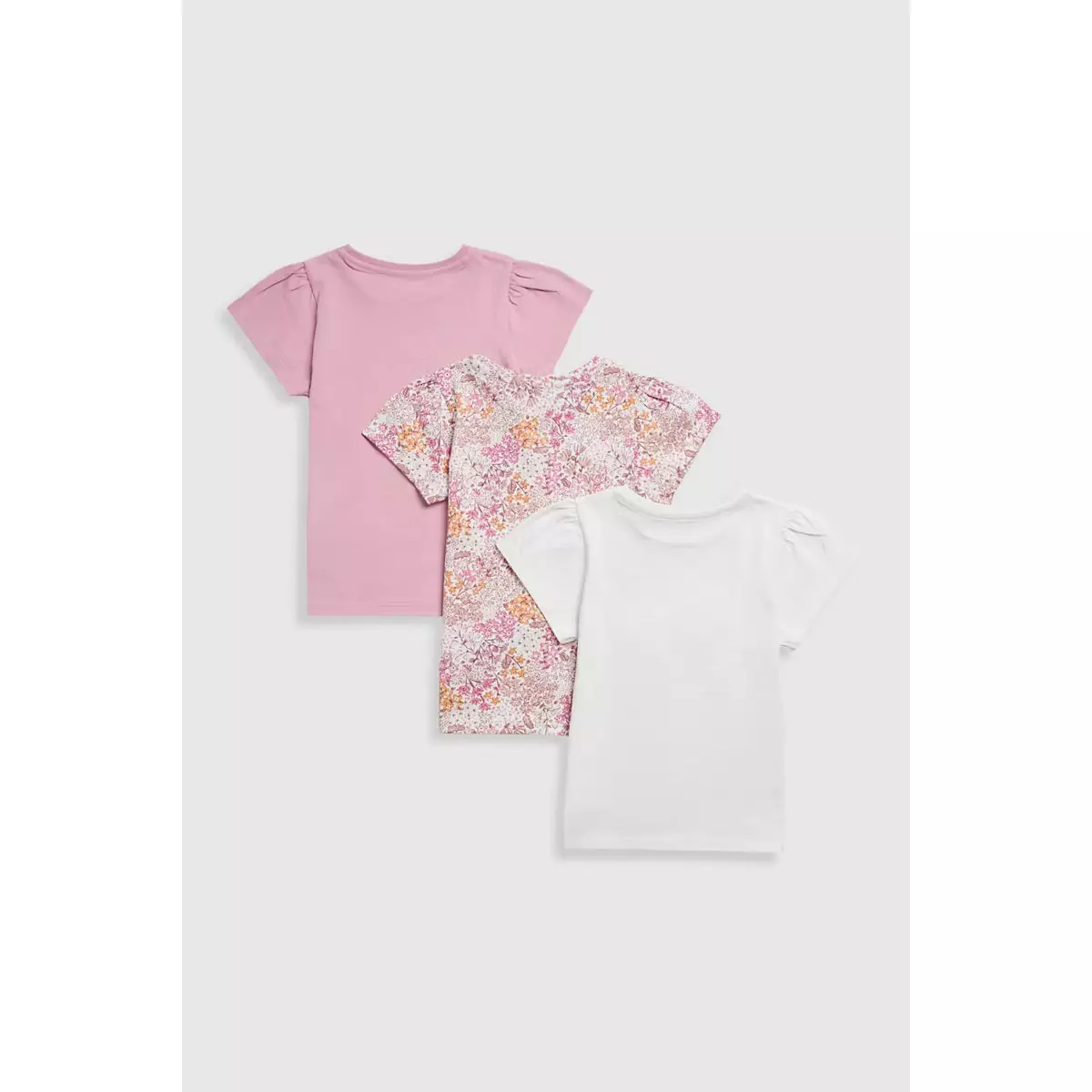 Mothercare Homestead T-Shirts - 3 Pack - Kaos Anak Perempuan (Krem)