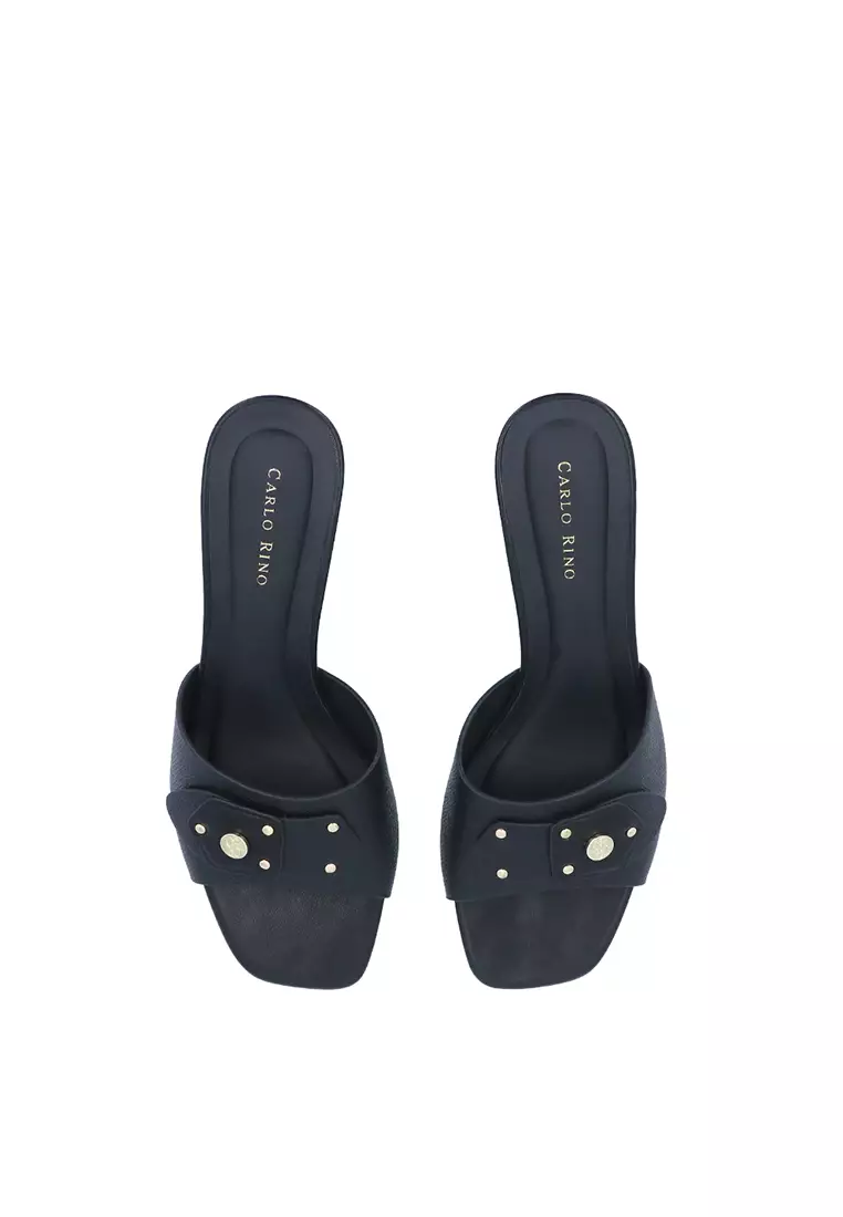 Black Isla Heeled Sandals