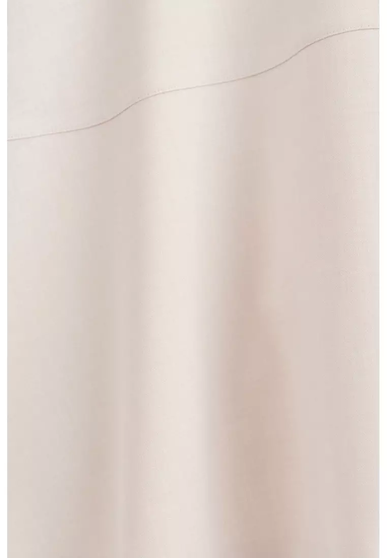 CURVED A-LINE MIDI SKIRT