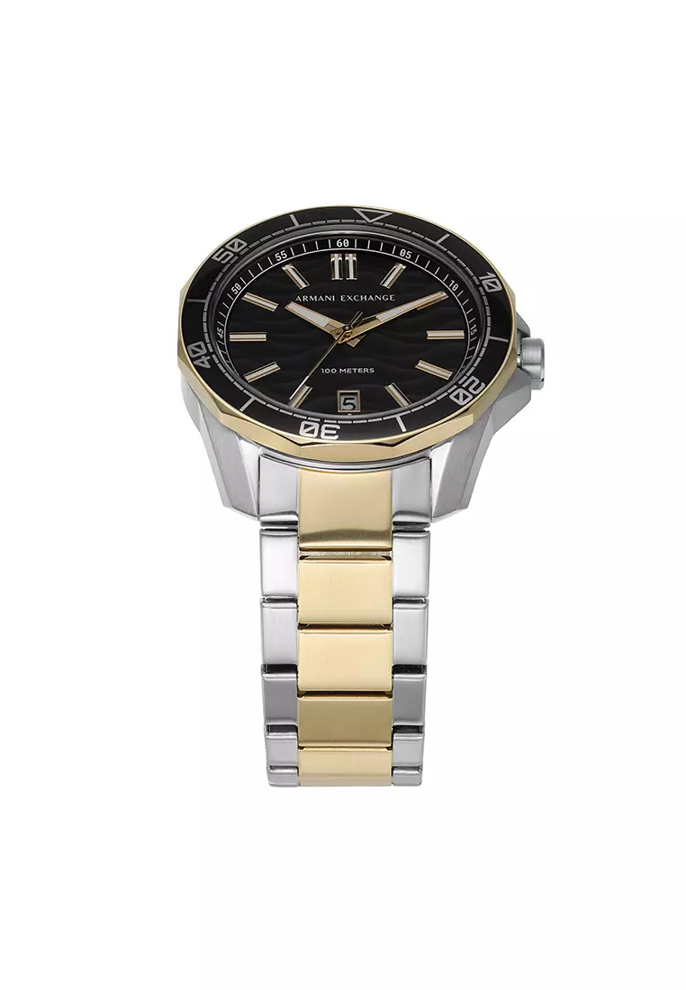 Buy Armani ZALORA AX1956 Philippines Twotone | Exchange 2024 Spencer Stainless Watch Steel Online