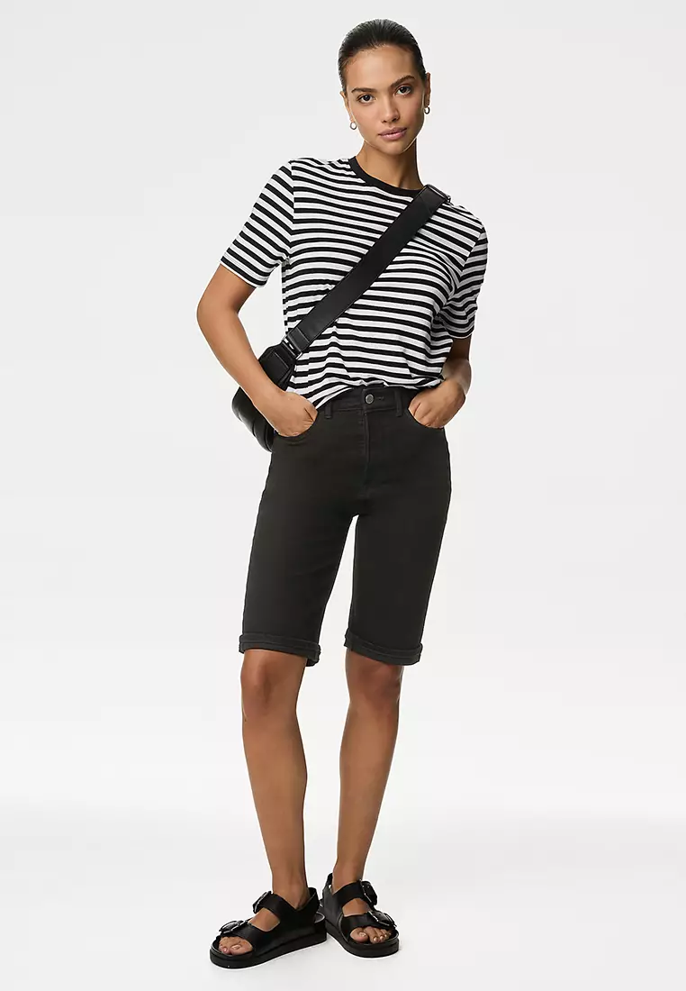 Magic Shaping Denim High Waisted Shorts