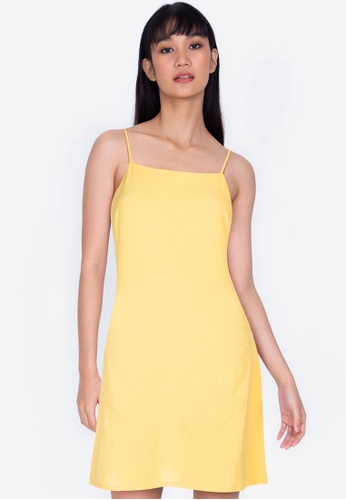 Yellow camisole dress