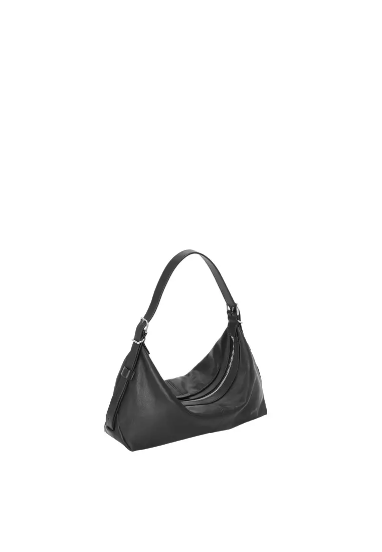 ALLEGRA Demi Hobo 單肩袋 - 黑色