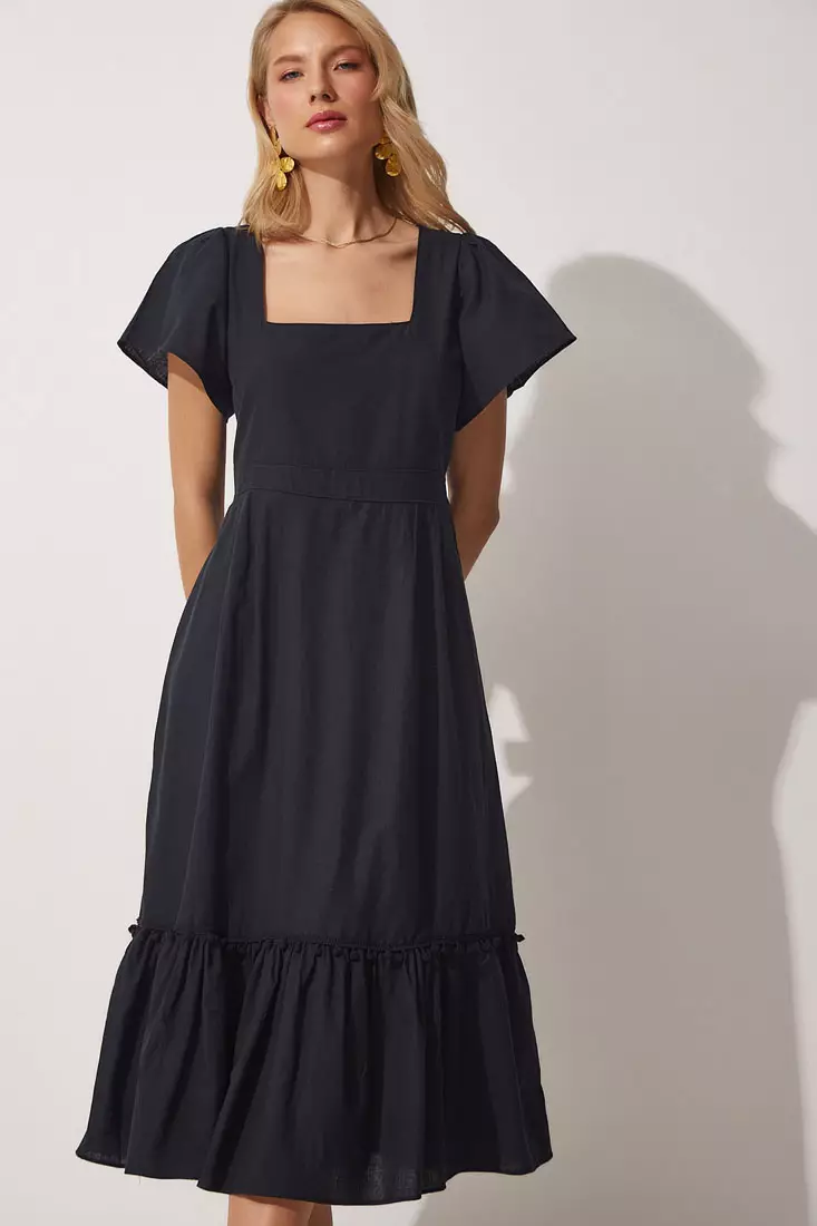 Square Collar Dress