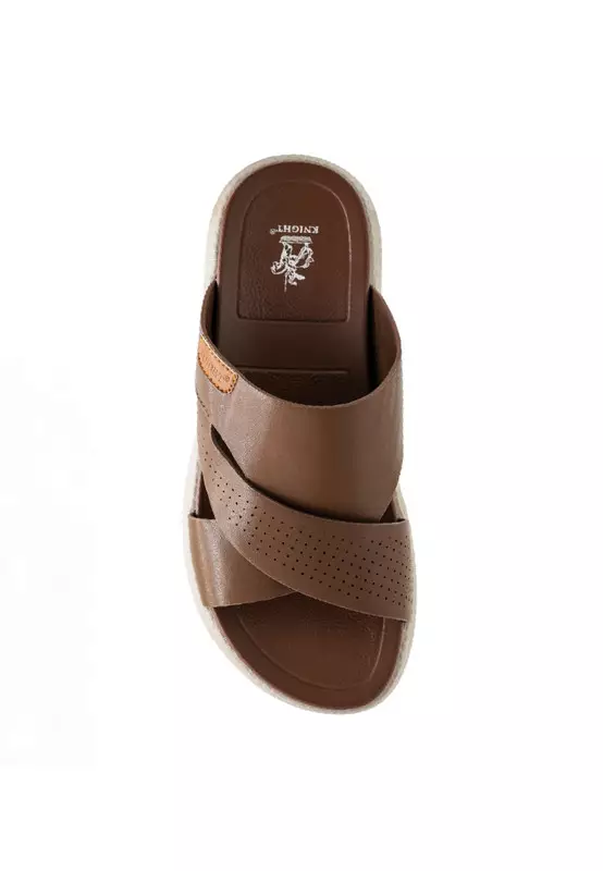Men Slip On Faux Leather Classic Casual Sandals - 250140047