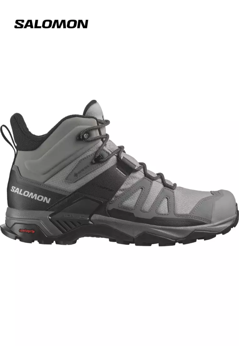 Discount on Salomon  shoes - SKU: X ULTRA 4 MID GTX Men Outdoor Shoes in Sharkskin / Quiet Shade / Black
