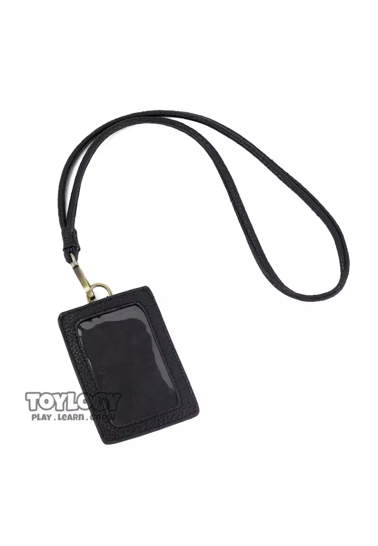 Jual Toylogy Name Tag Leather Card Holder Id Card Gantungan Kartu Nama ...