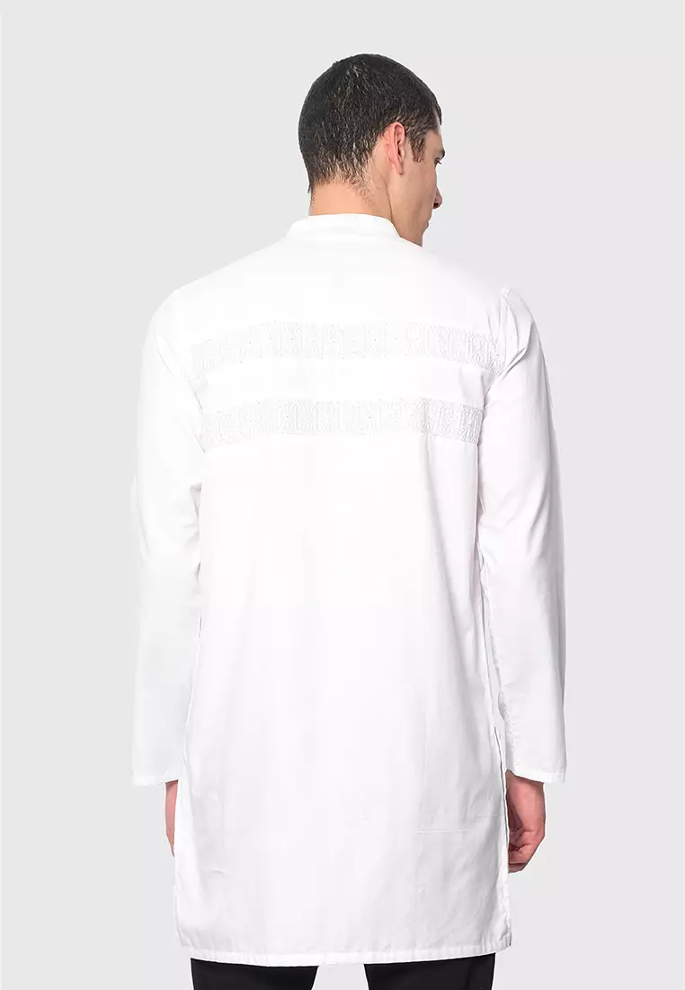 MOC Gamis Lengan Panjang Pria THOROS-WHITE
