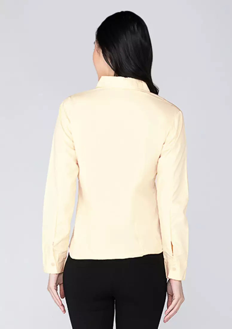 Della Long Sleeve Office Blouse