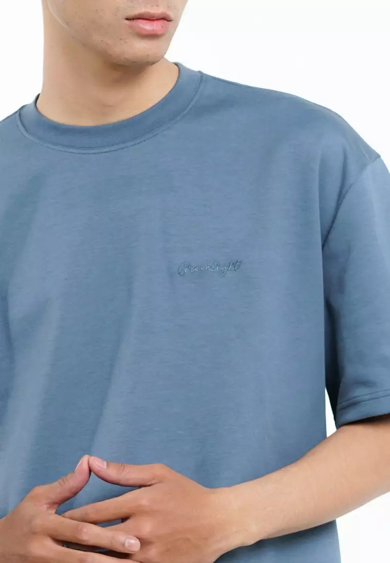 Greenlight Men's T-Shirt Short Sleeve Relaxed Fit Basic Cotton Hustons C750924